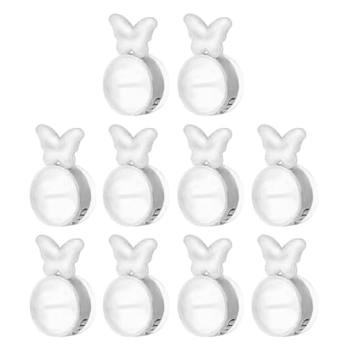10 x Ohrring-Schmetterlings-Ersatzteile, hypoallergene Ohrringe, Schmuckherstellungszubehör von ohodhmnu
