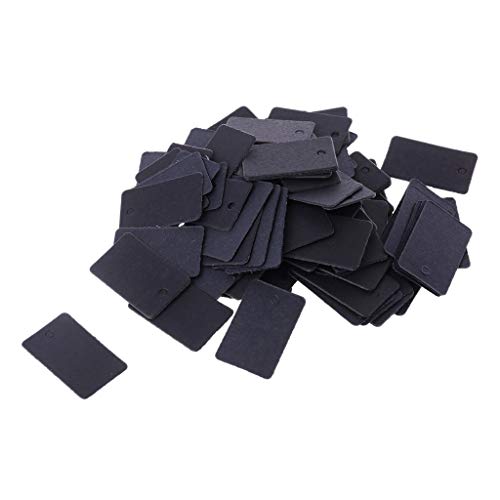 100 Stück Kraftpapierkarten, Etiketten, Schmuck-Etiketten, Basteldekoration, 2 x 3,3 cm von ohodhmnu
