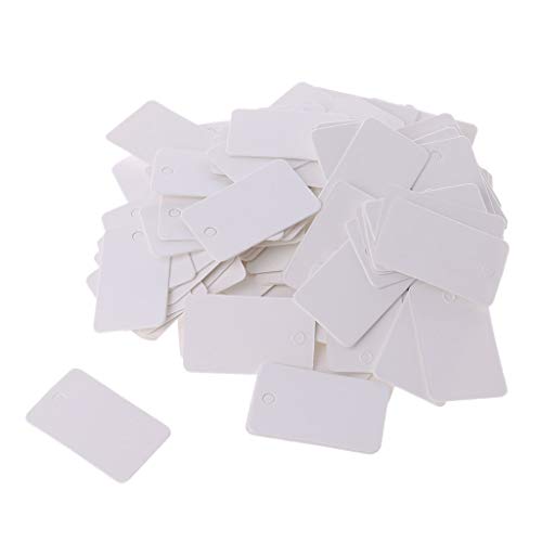 100 Stück Kraftpapierkarten, Etiketten, Schmuck-Etiketten, Basteldekoration, 2 x 3,3 cm von ohodhmnu
