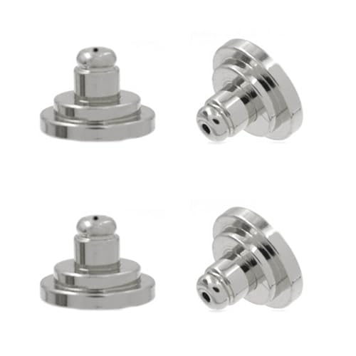4 x Ohrring-Verschlüsse, sichere Ohrstecker-Verschlüsse, verriegelbarer Ohrring-Stopper für hängende Ohren von ohodhmnu