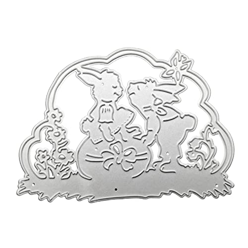Cartoon-Oster-Metall-Stanzformen, exquisite Scrapbooking-Prägeschablone, Oster-Grußkarten, Bastelzubehör von ohodhmnu
