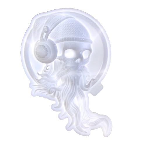 Einfach zu verwendende Silikon-Epoxidharz-Form, Halloween-Schmuck, Gießen mit langem Bartschädel Einfach zu verwendende Silikon-Epoxidharz-Form, Halloween-Schmuck, Gießen mit langem Bartschädel von ohodhmnu