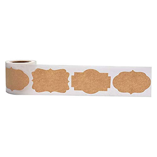 Klebeetiketten für Glasflaschen, natürliches Kraftpapier, 300 Stück Klebeetiketten für Glasflaschen, natürliches Kraftpapier, 300 Stück von ohodhmnu