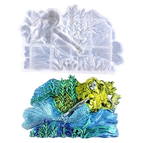 Meeresharz-Formen, Silikon-Wandkunst-Form, Silikonform für Epoxidharz, Gießen, Wand, Schreibtisch, Schränke, Dekoration von ohodhmnu