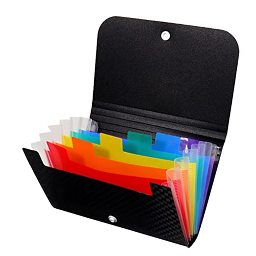 Mehrschichtiger Aktenordner, kleine Quittung für Etui, Akkordeon-Ordner, große Kapazität, Klebe-Tabs im Lieferumfang enthalten von ohodhmnu