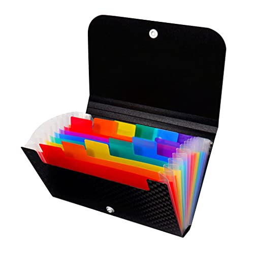 Mehrschichtiger Aktenordner, kleine Quittung für Etui, Akkordeon-Ordner, große Kapazität, Klebe-Tabs im Lieferumfang enthalten von ohodhmnu