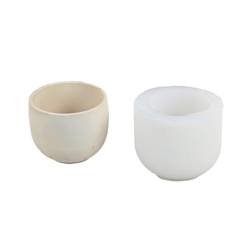 Silikonform für Betonglas, rund, Blumentopf, Gips, Epoxidharz, Aufbewahrungsbox, Formen, Basteln, Heimdekoration von ohodhmnu