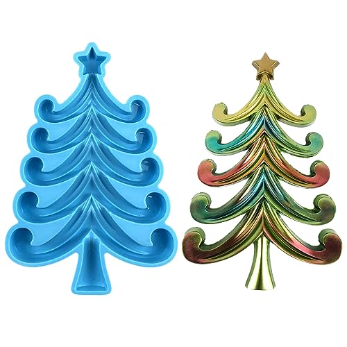 Silikonform für Weihnachtsbaumdekoration, Ornament, Epoxidharz, Guss, Anhängerform, geeignet von ohodhmnu
