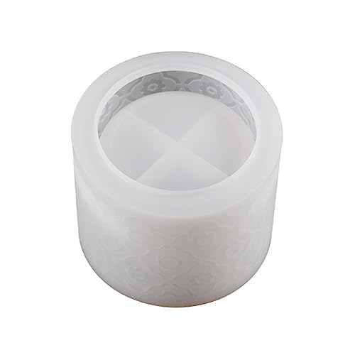 Silikonform für geprägte Muster, Aufbewahrungsbox, Epoxidharz, Schmuck-Organizer, Gießwerkzeug mit/ohne Deckel von ohodhmnu