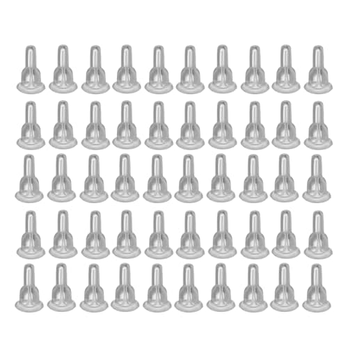Weiche Ohrring-Verschlüsse, transparente Gummi-Stopper, Ersatz für Fischhaken, Ohrringe, Ohrstecker, Schmuck, 50 Stück von ohodhmnu