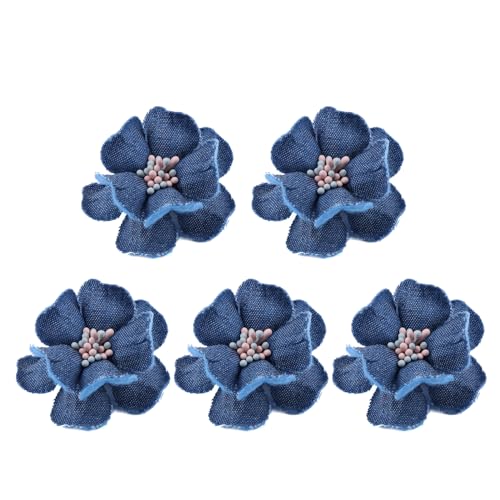 ohodhmnu 5 x Korea-Stoff Blumen Kleidung Hüte Kleid Dekoration Blume Haarschmuck Scrapbooking Zubehör von ohodhmnu