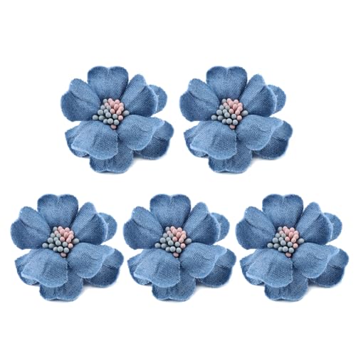 ohodhmnu 5 x Korea-Stoff Blumen Kleidung Hüte Kleid Dekoration Blume Haarschmuck Scrapbooking Zubehör von ohodhmnu