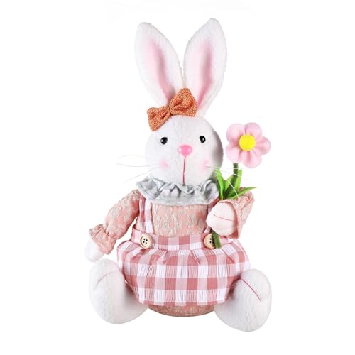 ohodhmnu Bunte Festival-Hasen-Spielzeug-Figur für Frühlingsparty, Feiern, warme Berührungen, Plüsch ohodhmnu Bunte Festival-Hasen-Spielzeug-Figur für Frühlingsparty, Feiern, warme Berührungen, Plüsch von ohodhmnu