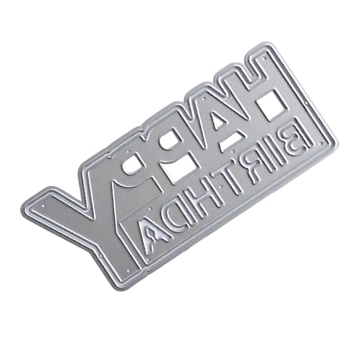 ohodhmnu Metall-Stanzformen "Happy Birthday", Karbonstahl, Prägeschablonen für Grußkarten, Scrapbooking, Dekorationen von ohodhmnu