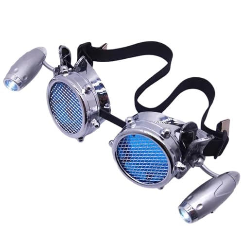 ohodhmnu Retro Steampunk Brille Retro Brille Steampunk Gothics Brille für Halloween Erwachsene Cosplays Kostüme von ohodhmnu