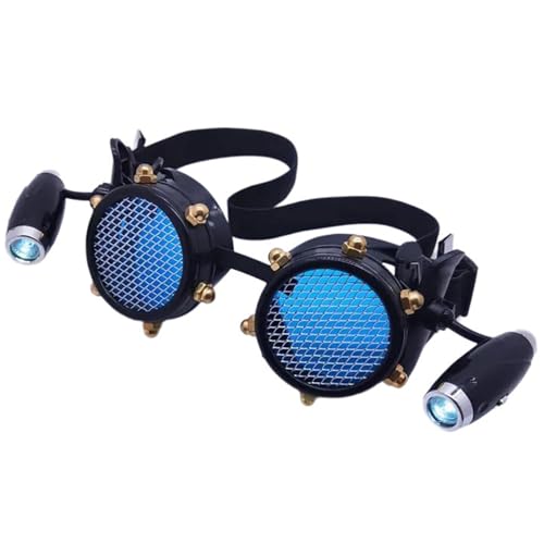 ohodhmnu Retro Steampunk Brille Retro Brille Steampunk Gothics Brille für Halloween Erwachsene Cosplays Kostüme von ohodhmnu