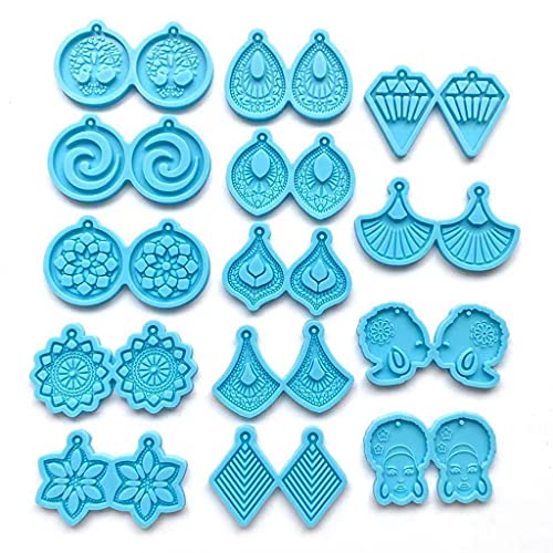 ohodhmnu Silikonform für Ohrringe, Epoxidharz, Schlüsselanhänger, Anhänger, Schmuck, Halskette, Ohrstecker, Gießform ohodhmnu Silikonform für Ohrringe, Epoxidharz, Schlüsselanhänger, Anhänger, Schmuck, Halskette, Ohrstecker, Gießform von ohodhmnu
