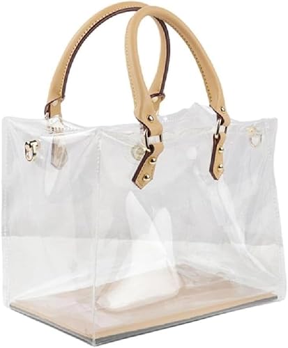 ohodhmnu Transparentes PVC-DIY-Tragetaschen-Handtaschen-Bastel-Set, handgefertigte Geschenktüten, Bastelzubehör, Werkzeug-Set, Geburtstags-, Urlaubstaschen-Herstellungsset für Mädchen (A) von ohodhmnu
