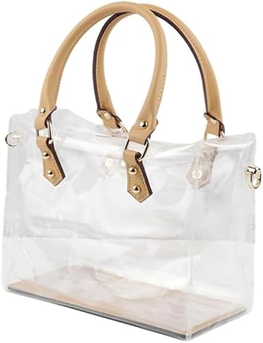 ohodhmnu Transparentes PVC-DIY-Tragetaschen-Handtaschen-Bastel-Set, handgefertigte Geschenktüten, Bastelzubehör, Werkzeug-Set, Geburtstags-, Urlaubstaschen-Herstellungsset für Mädchen (B) von ohodhmnu
