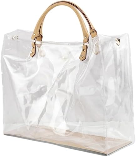 ohodhmnu Transparentes PVC-DIY-Tragetaschen-Handtaschen-Bastel-Set, handgefertigte Geschenktüten, Bastelzubehör, Werkzeug-Set, Geburtstags-, Urlaubstaschen-Herstellungsset für Mädchen (D) von ohodhmnu