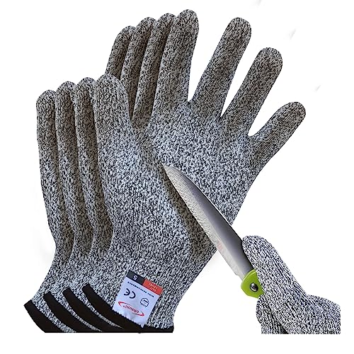 Schnittfeste Handschuhe in Lebensmittelqualität zum Schutz der Hände vor Verletzungen, geeignet für Küche, Austernschütteln, Verarbeitung von Fischfilets, Mandolinenschneiden, Fleischschneiden Schnittfeste Handschuhe in Lebensmittelqualität zum Schutz der Hände vor Verletzungen, geeignet für Küche, Austernschütteln, Verarbeitung von Fischfilets, Mandolinenschneiden, Fleischschneiden von ohsuni