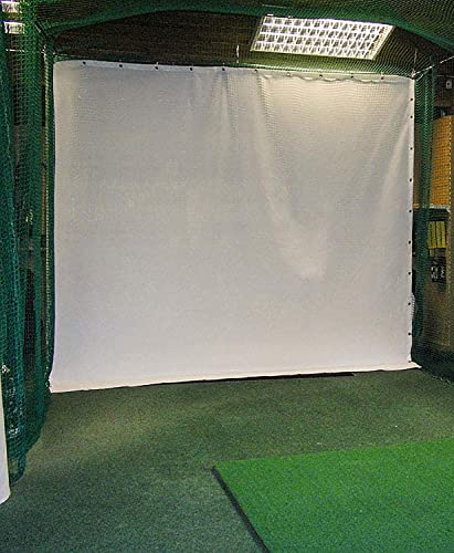 oiakus Golf-Simulator-Leinwand, weißes Tuch, tragbares Indoor-Trainingsprojektions-Leinwand-Vorhangtuch für Golfballübungen/Game-Entertainment-Tool-3m*2m von oiakus