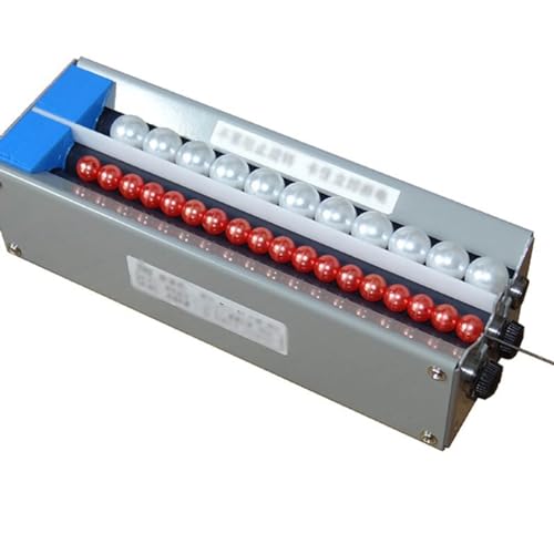 oiakus Perlenmaschine, tragbare Zweikanal-Perlenfädelmaschine, 1,5–17 mm Perlenfädelbereich, automatische Nadelausrichtungsfunktion, sicher und schnell, für Armbänder, Halsketten von oiakus