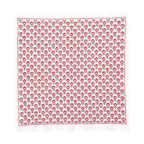 Olympus Thread Hitomezashi Sashiko Stickpackung Hana Fukin Flower Field Stoff bedruckt, Multifarbig Olympus Thread Hitomezashi Sashiko Stickpackung Hana Fukin Flower Field Stoff bedruckt, Multifarbig von Olympus Thread