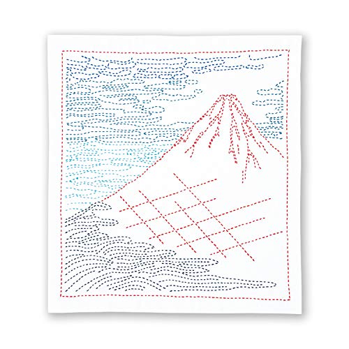 Olympus Thread Sashiko Stickpackung Hana Fukin Hokusai Katsushika Serie Fine Breezy Day Stoff bedruckt Olympus Thread Sashiko Stickpackung Hana Fukin Hokusai Katsushika Serie Fine Breezy Day Stoff bedruckt von Olympus Thread