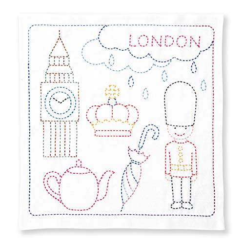Olympus Thread Sashiko Stickpackung Hana Fukin World Walker Serie London Stoff bedruckt Olympus Thread Sashiko Stickpackung Hana Fukin World Walker Serie London Stoff bedruckt von Olympus