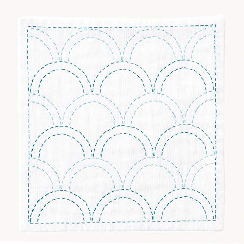 Olympus Thread Sashiko Stickpackung Taschentuch iine Seigaiha Stoff bedruckt Olympus Thread Sashiko Stickpackung Taschentuch iine Seigaiha Stoff bedruckt von Olympus Thread