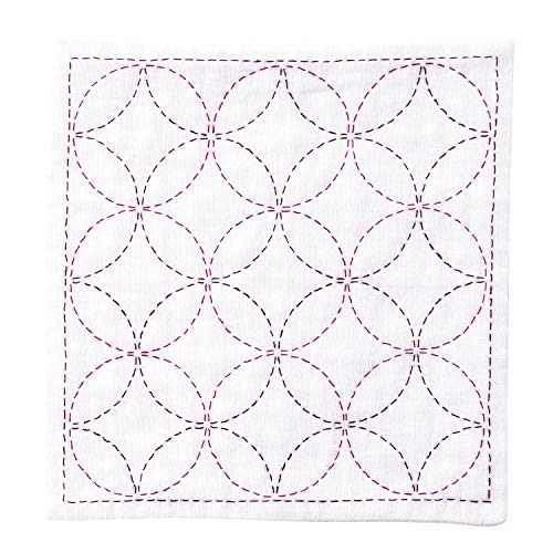 Olympus Thread Sashiko Stickpackung Taschentuch iine Shippou-Tsunagi Stoff bedruckt Olympus Thread Sashiko Stickpackung Taschentuch iine Shippou-Tsunagi Stoff bedruckt von Olympus Thread
