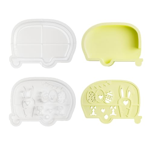 2pcs Spielzeugbus Silikon Kerzenschimmel Für Kerzenständer Teelichthalter Gipsdekoration Epoxidharz Silikonformen von omiinitio