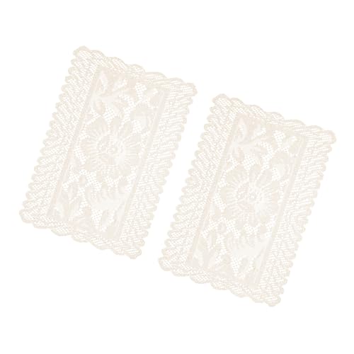 2pcs Zarte Spitzen Tischdecke Für Couchtisch Und Sideboard Elegante Heimtextilien Waschbarer Stoff Quadratte Tischdecke von omiinitio