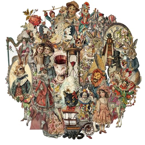 50 Blätter Retro Stationery Sticker Scrapbook Sticker Belohnung Victorian Eras Dekorativ von omiinitio