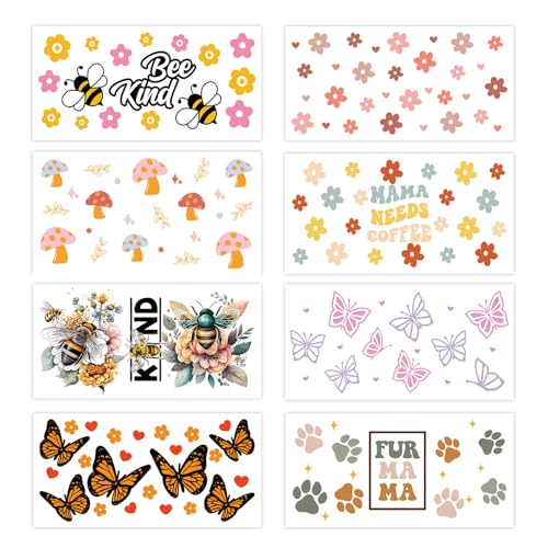 PVC Aufkleber Für 16oz Klare Trinkgläser 8 Blatt Künstlerische Design Einfacher Anwendung Wasserdichte Glasbecher Übertragungsaufkleber Anpassbarer PVC Tasse Aufkleber PVC Aufkleber Für 16oz Klare Trinkgläser 8 Blatt Künstlerische Design Einfacher Anwendung Wasserdichte Glasbecher Übertragungsaufkleber Anpassbarer PVC Tasse Aufkleber von omiinitio