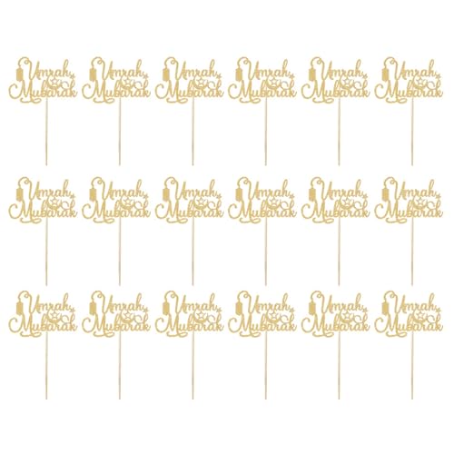 Set Von 18 Eid Mubaraks Kucheneinsätze Cupcake Toppers Gold Glitzer Papierkuchen Dekorationen Backbegeisterte Lieferungen von omiinitio