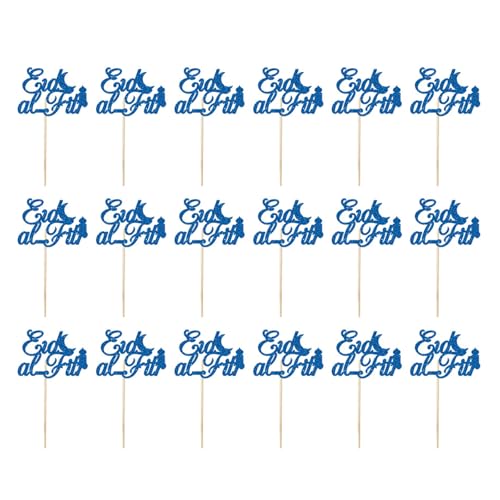 Set Von 18 Eid Mubaraks Kucheneinsätze Cupcake Toppers Gold Glitzer Papierkuchen Dekorationen Backbegeisterte Lieferungen von omiinitio