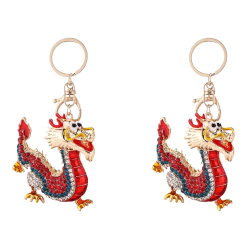 omiinitio 2pcs Dragon Keyring Set Mit Funkelnden Strasssteinen Chinesische Symbol Keychains Geschenk Stylish Ornament Für Handtaschen Passen Dragon Keychains Geschenkset omiinitio 2pcs Dragon Keyring Set Mit Funkelnden Strasssteinen Chinesische Symbol Keychains Geschenk Stylish Ornament Für Handtaschen Passen Dragon Keychains Geschenkset von omiinitio