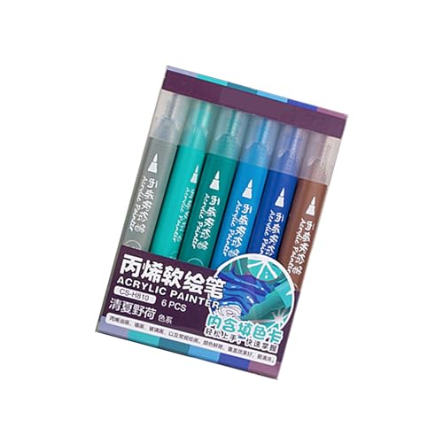 omiinitio 6 Farb Acrylfarbenmarker Acryl Penst Pinsel Pinsel Zum Zeichnen Von Karten Zum Scrapbooking Journaling Malvorlagen Rock Malerei Markierungen Set Set omiinitio 6 Farb Acrylfarbenmarker Acryl Penst Pinsel Pinsel Zum Zeichnen Von Karten Zum Scrapbooking Journaling Malvorlagen Rock Malerei Markierungen Set Set von omiinitio