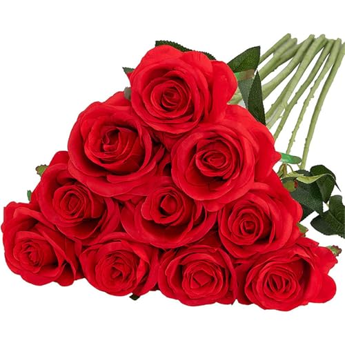 omiinitio Künstliche Seide Rose 10pcs Realistische Für Hochzeitsdekoration Valentinstag Jubiläum Display Arrangement Künstliche Hochzeitsstrauß omiinitio Künstliche Seide Rose 10pcs Realistische Für Hochzeitsdekoration Valentinstag Jubiläum Display Arrangement Künstliche Hochzeitsstrauß von omiinitio