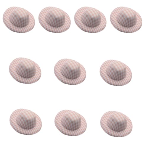 omiinitio Miniaturhut Blanks 10pcs Unbemalte 5 8 cm Stoffhelme Für Puppen Und Nähzubehör Schnellmontage Hutkomponenten von omiinitio