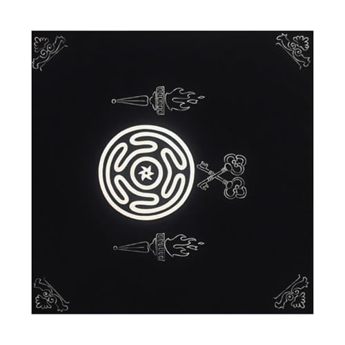 omiinitio Quadratische Tischdecke Tarot Altars Stoffspielmatte Astrologische Orakleholder Tisch Deckabdeckungen Kartenmatte Göttisch Tuch Tuch von omiinitio