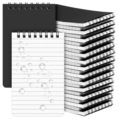 omolly Wasserdichte Notizbücher, 7,6 x 12,7 cm, Allwetter-Spiralblock, Schreiben im Regen, wasserdicht, 28 Stück omolly Wasserdichte Notizbücher, 7,6 x 12,7 cm, Allwetter-Spiralblock, Schreiben im Regen, wasserdicht, 28 Stück von omolly
