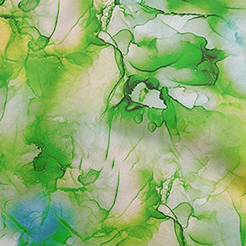 oneOone Grüner Polyester Spandex Stoff Mit Abstraktem Blumenmuster, Meterware, Bedrucktes Nähzubehör Für Diy Kleidung, Zwei Zoll Breit oneOone Grüner Polyester Spandex Stoff Mit Abstraktem Blumenmuster, Meterware, Bedrucktes Nähzubehör Für Diy Kleidung, Zwei Zoll Breit von oneOone