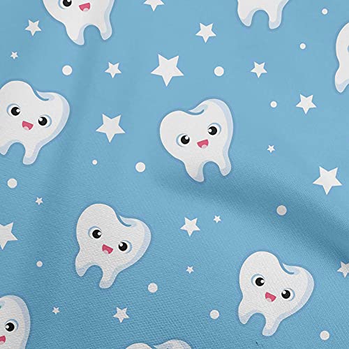 oneOone Hellblauer Baumwoll Flex Stoff Mit Zähnen, Diy Kleidung, Quiltstoff, Bedruckter Stoff, Meterware, 40 Zoll Breit oneOone Hellblauer Baumwoll Flex Stoff Mit Zähnen, Diy Kleidung, Quiltstoff, Bedruckter Stoff, Meterware, 40 Zoll Breit von oneOone