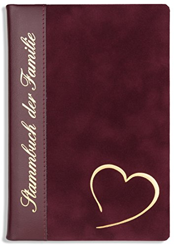 Stammbuch Leder Big Heart Herz Hochzeit von online-stammbuch