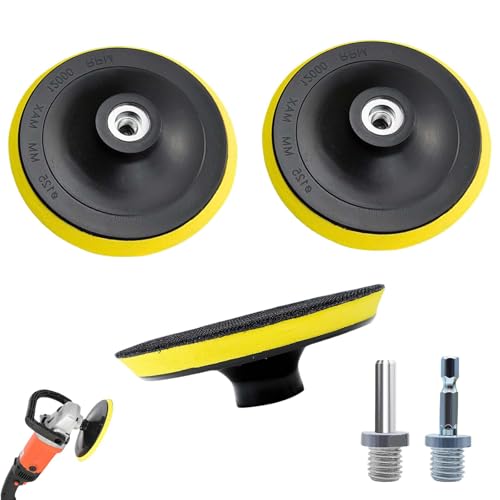 3 Stück 125mm Klett Polierteller Innenbohrung 14mm, Schleifteller Winkelschleifer Polierteller Polieraufsatz Winkelschleifer Inkl. 2er Gewinde Adapter Für Automobil Holzbearbeitung Und Marmorpolieren 3 Stück 125mm Klett Polierteller Innenbohrung 14mm, Schleifteller Winkelschleifer Polierteller Polieraufsatz Winkelschleifer Inkl. 2er Gewinde Adapter Für Automobil Holzbearbeitung Und Marmorpolieren von oooaooo