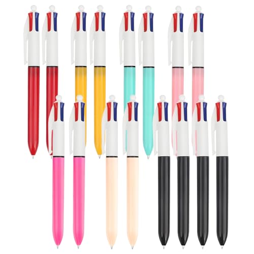 oooaooo 16 Stück 4 Farben Kugelschreiber, Mehrfarben Kugelschreiber 1,0 Mm Multicolor Pen 4 In 1 Versenkbare Büro Kugelschreibstift Für Büro-Schulbedarf Schüler Kinder Geschenk oooaooo 16 Stück 4 Farben Kugelschreiber, Mehrfarben Kugelschreiber 1,0 Mm Multicolor Pen 4 In 1 Versenkbare Büro Kugelschreibstift Für Büro-Schulbedarf Schüler Kinder Geschenk von oooaooo