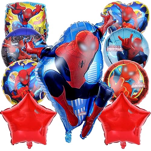 Cartoon Folienballon 74 x 50cm,9 Luftballon Dekoration zum Kindergeburtstag,Folienballon Happy Birthday,Luftballon Helium Geeignet für Geburtstag Party Dekoration von oosheon